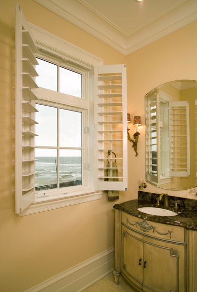 White shutters in Phoenix beach home